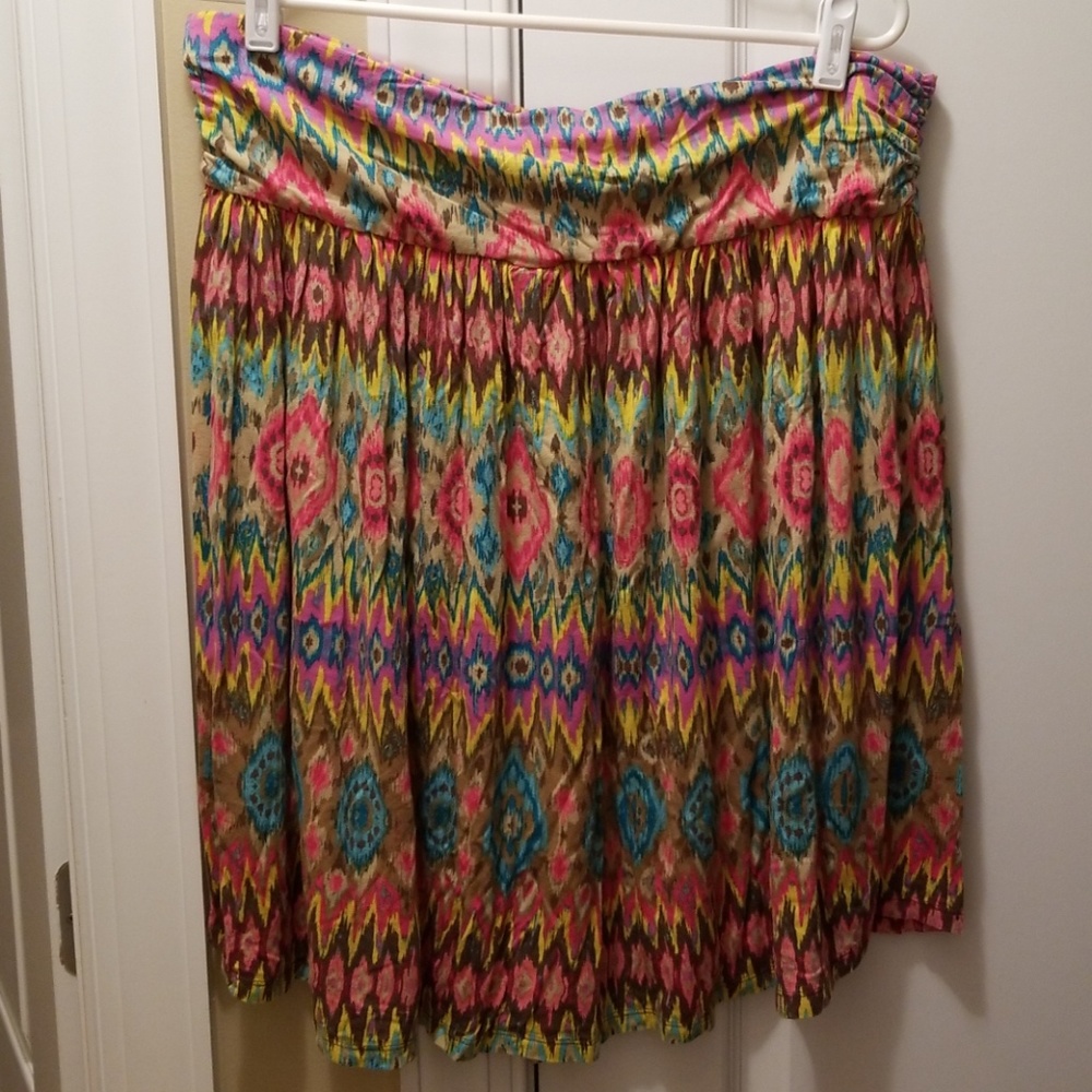 Lane Bryant Ikat Pattern Multicolored Skirt 14/16